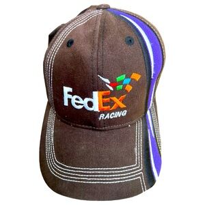 FedEx Racing NASCAR #11 Denny Hamlin CFS Snap Back Cap Hat Brown